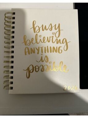 2026 Gold Lettered Spiral Weekly Monthly Planner Danya Lee Jan 2026 - Dec 2026